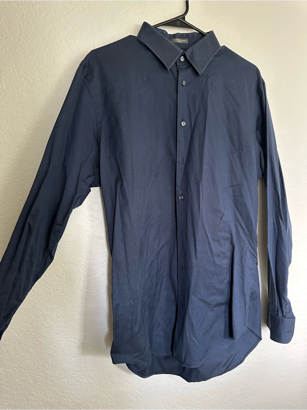C2 by Calibrate Men's Navy Blue Dress Shirt